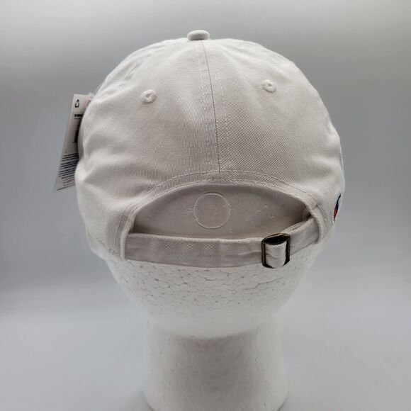 Champion Adjustable Dad Hat Mens Womens White Embroidered Script Logo - Picture 6 of 12